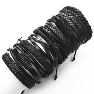 Fashion Bracelets 10pcs Set Wrap Woven Fashion Handmade Men